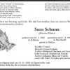 Salmen Sara 1922-2005 Todesanzeige